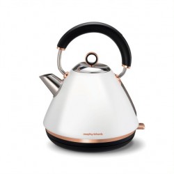 Morphy Richards Accents Rose Gold Pyramid Kettle - White